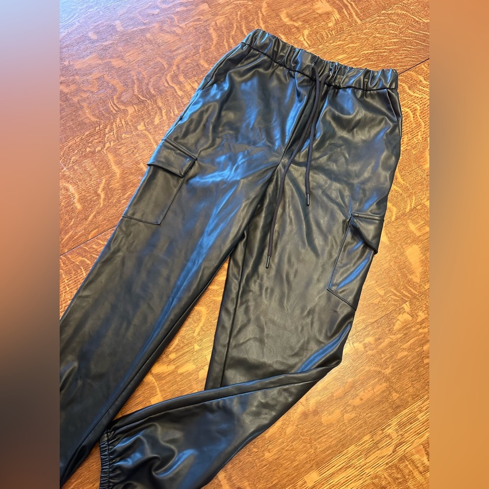 Lovers + Friends from Revolve Black leather joggers